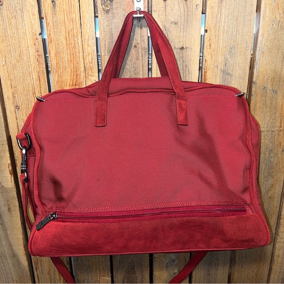 Tumi Red Carry On Travel Duffle Bag - Picture 3 of 10